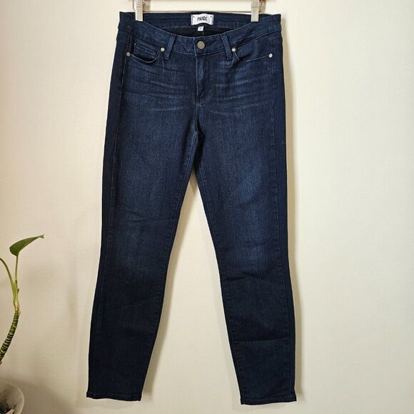 EUC LIKE NEW PAIGE VERDUGO KANIKA ANKLE DARK WASH JEANS SIZE 30 - Picture 1 of 15